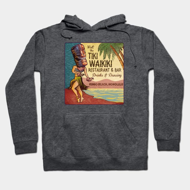 Tiki Waikiki Hoodie by ChetArt